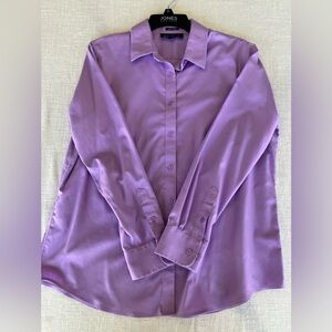Women's Purple Button Down Shirt tailor fit.